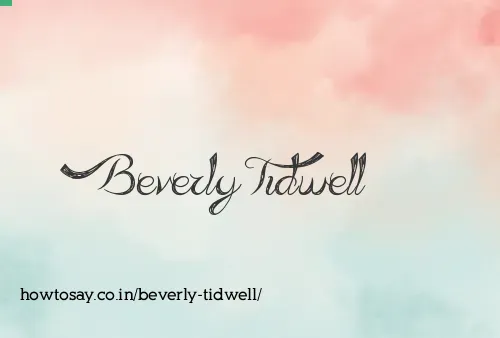Beverly Tidwell