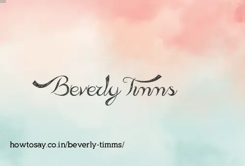 Beverly Timms