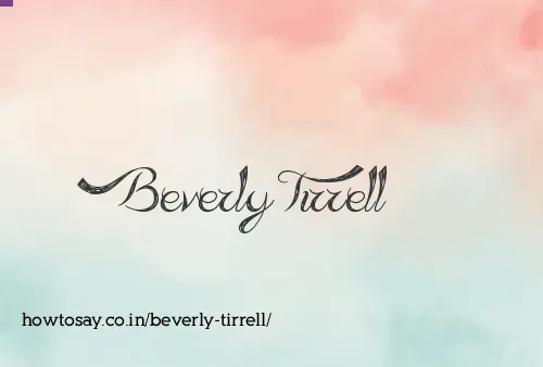Beverly Tirrell