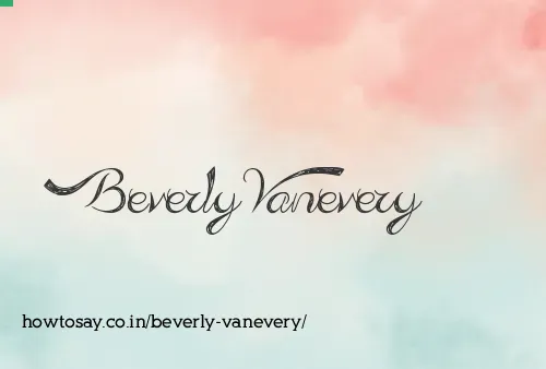 Beverly Vanevery