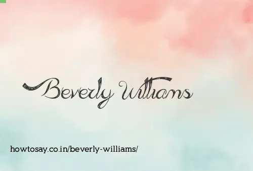 Beverly Williams