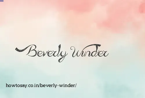 Beverly Winder