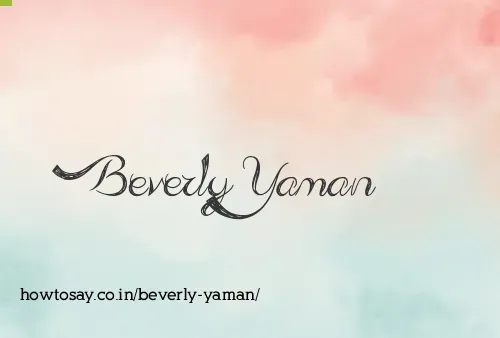 Beverly Yaman