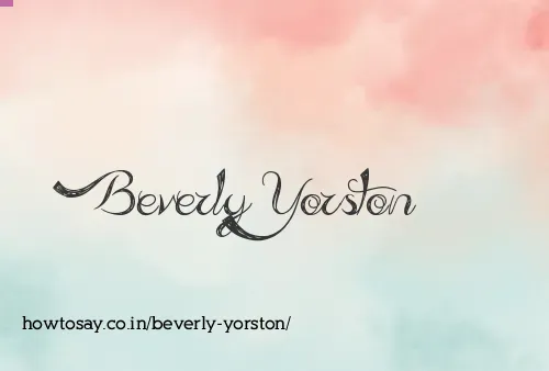 Beverly Yorston