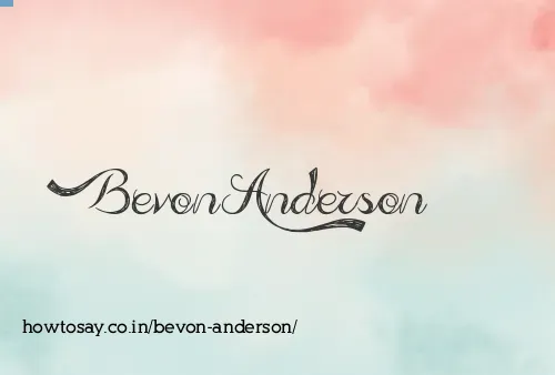 Bevon Anderson