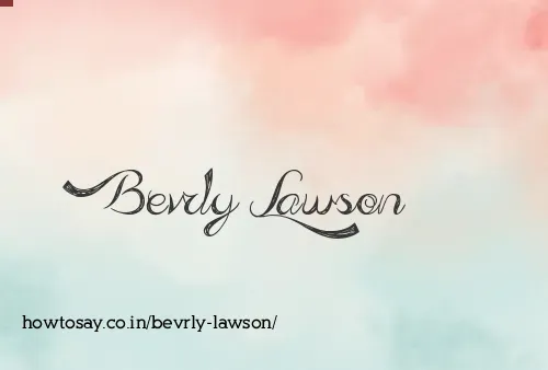 Bevrly Lawson