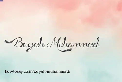 Beyah Muhammad