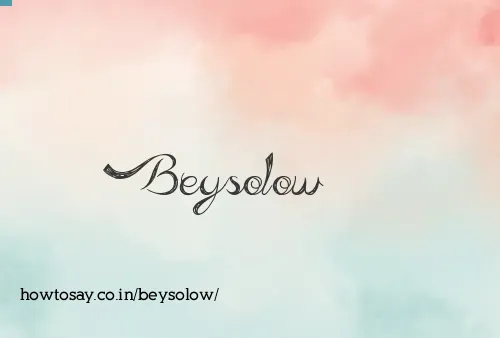 Beysolow