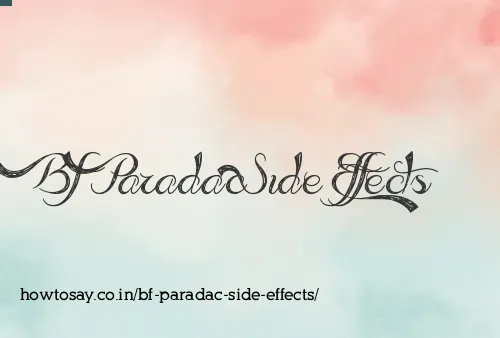 Bf Paradac Side Effects