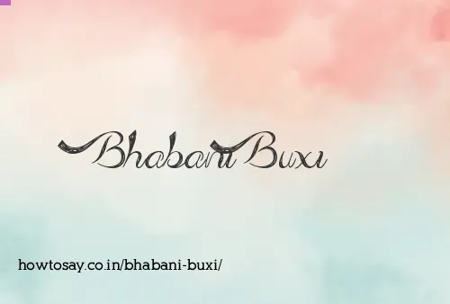 Bhabani Buxi