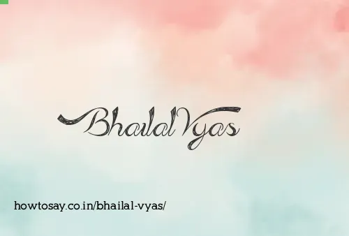 Bhailal Vyas