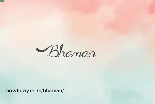 Bhaman