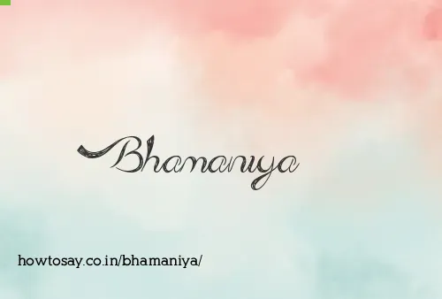 Bhamaniya