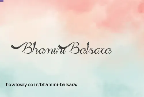 Bhamini Balsara