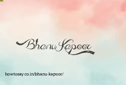 Bhanu Kapoor