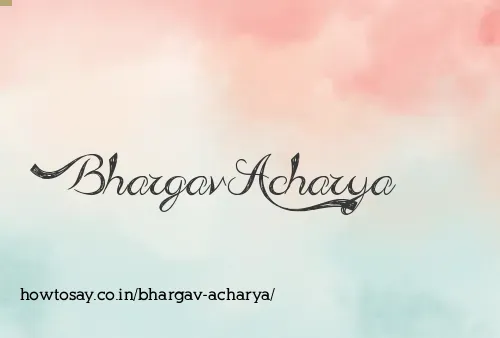 Bhargav Acharya