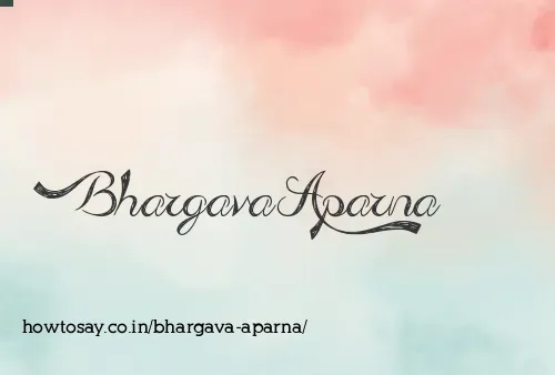 Bhargava Aparna