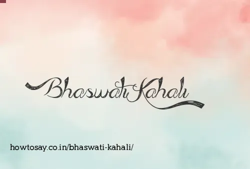 Bhaswati Kahali