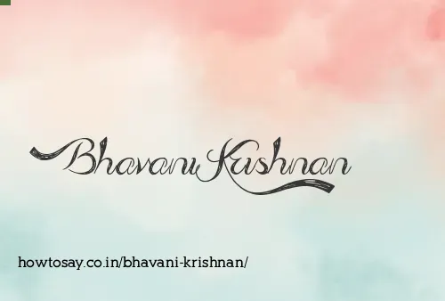 Bhavani Krishnan