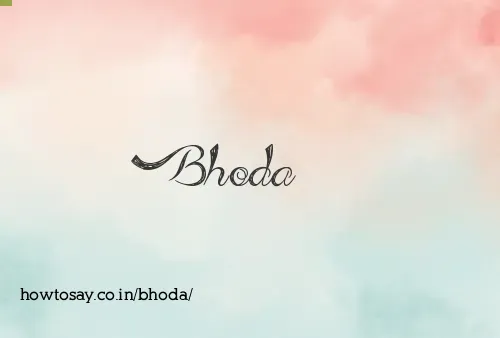 Bhoda
