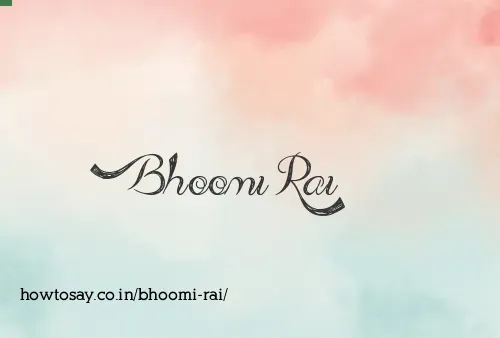 Bhoomi Rai