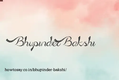 Bhupinder Bakshi