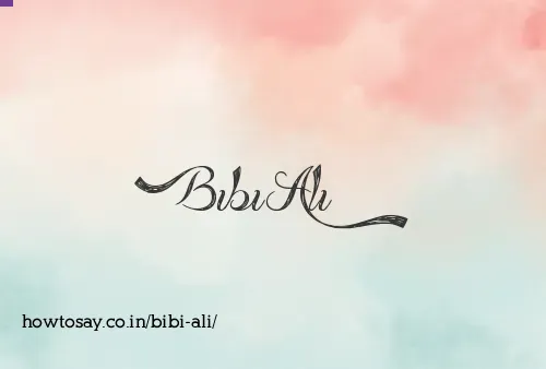 Bibi Ali