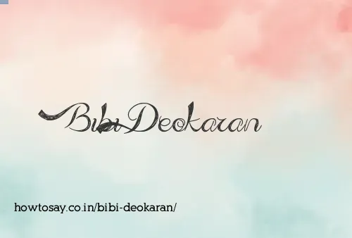 Bibi Deokaran
