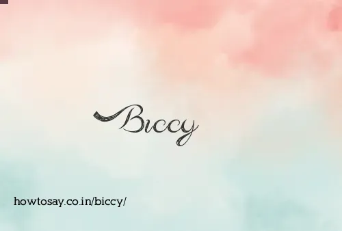Biccy