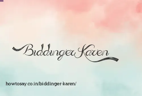 Biddinger Karen