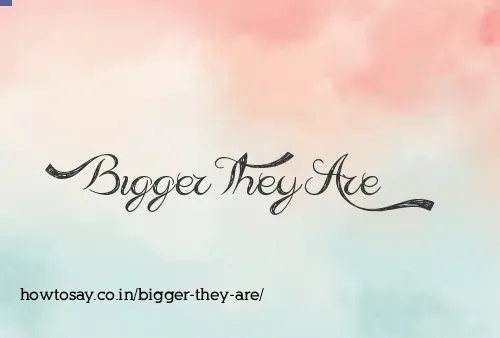 Bigger They Are