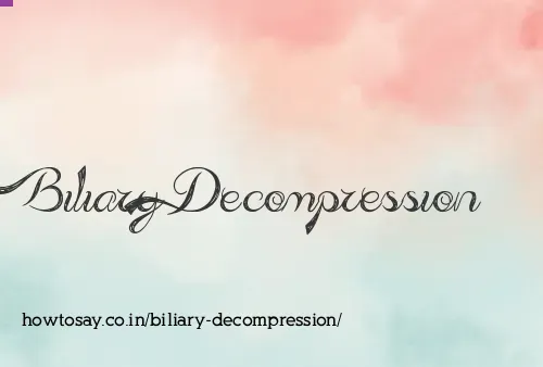 Biliary Decompression