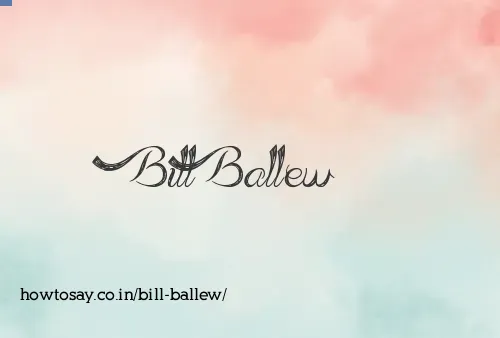 Bill Ballew