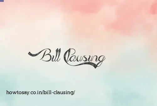 Bill Clausing