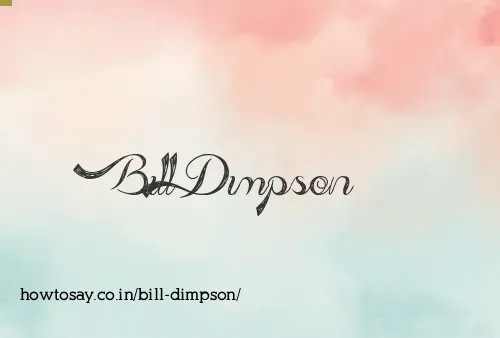 Bill Dimpson