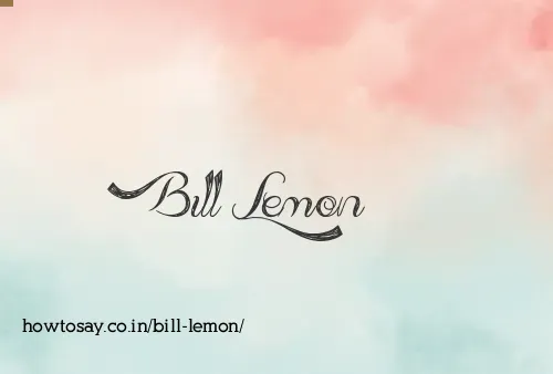 Bill Lemon