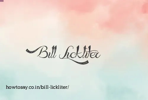 Bill Lickliter