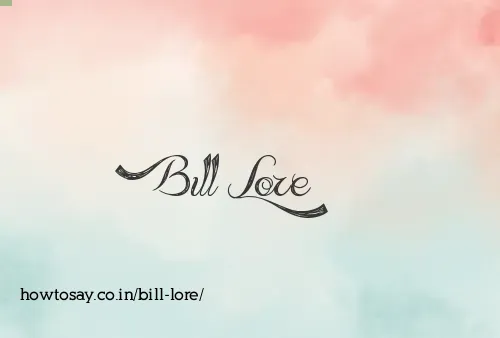 Bill Lore