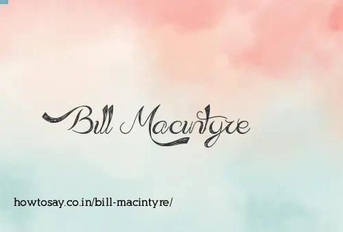 Bill Macintyre