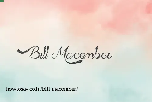Bill Macomber