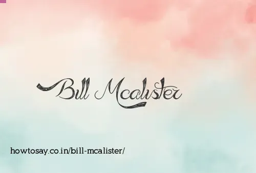 Bill Mcalister