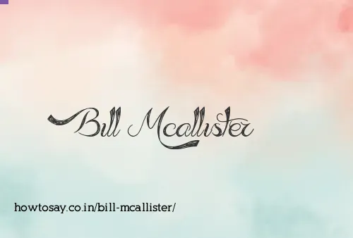 Bill Mcallister