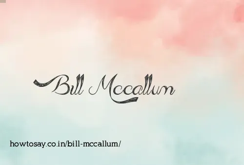 Bill Mccallum