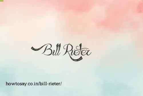 Bill Rieter
