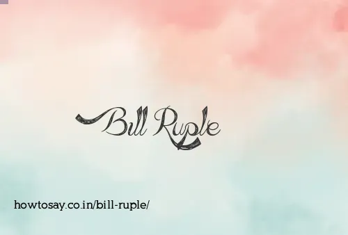 Bill Ruple