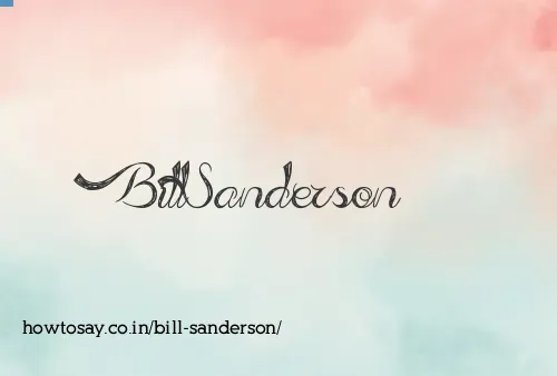 Bill Sanderson