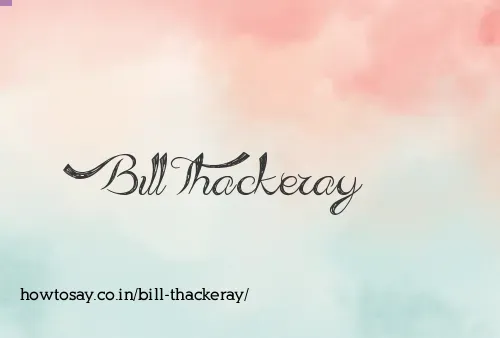 Bill Thackeray