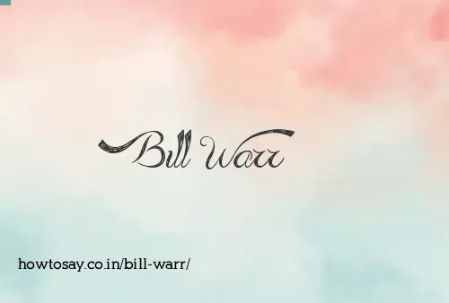 Bill Warr