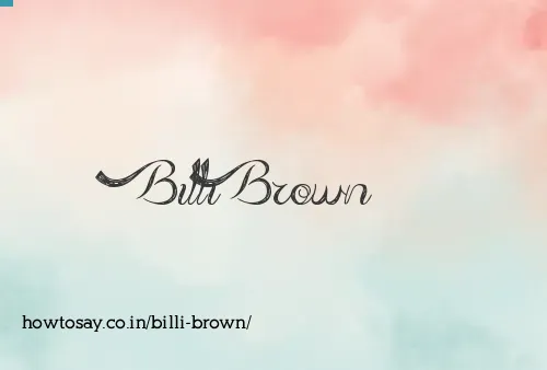 Billi Brown