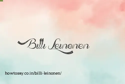 Billi Leinonen